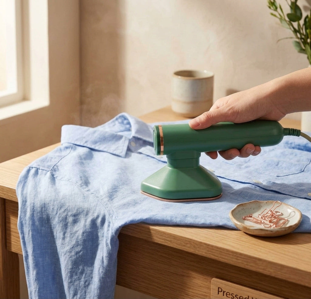 Portable Micro Steam Iron, Green Iron Handheld Garment Steamer
